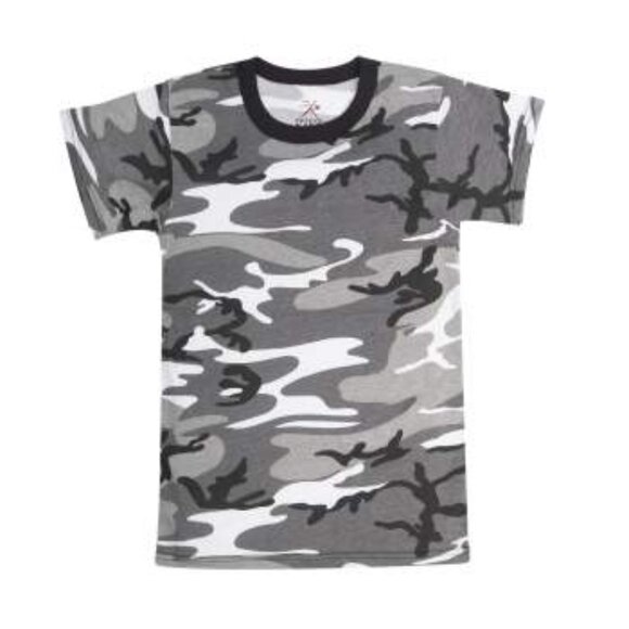 Kids Grey Camo T-Shirt - Picture 1 of 2